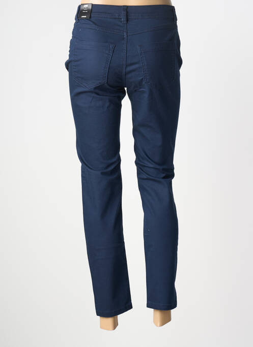 Pantalon 7/8 fermeture zippée sous rabat boutonné bleu JENSEN femme