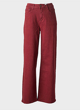 Jean coupe flare stretch taille normale rouge MONDAY femme