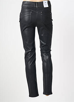 Pantalon slim taille haute taille haute noir JULIE GUERLANDE femme