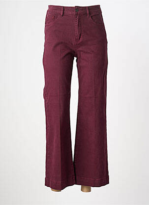 Jean coupe flare stretch taille haute violet ONADO femme