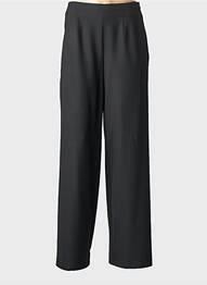 Pantalon droit tissage crêpe taille haute noir BETTY BARCLAY femme