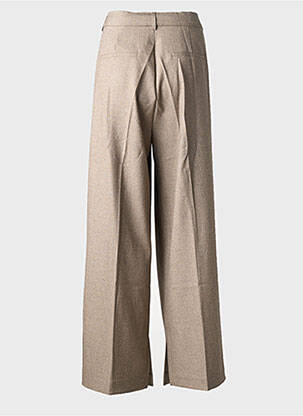 Pantalon large fermeture zippée sous rabat boutonné taille normale beige KAFFE femme