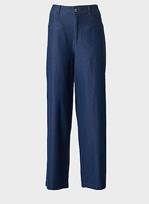 Jeans coupe droite stretch taille normale bleu ICHI femme