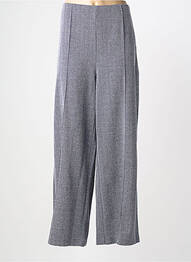Pantalon large fermeture zip latéral taille haute bleu ICHI femme
