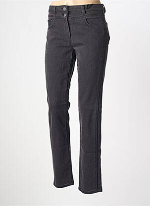 Jeans coupe slim stretch taille normale noir JULIE GUERLANDE femme