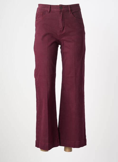Jean coupe flare stretch taille haute violet ONADO femme