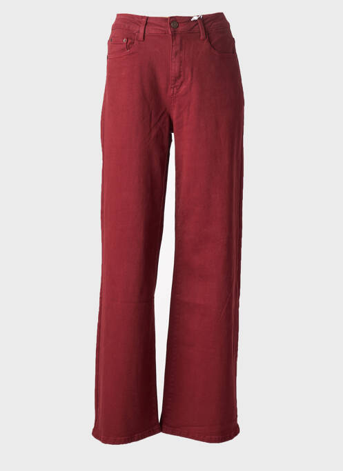 Jean coupe flare stretch taille normale rouge MONDAY femme