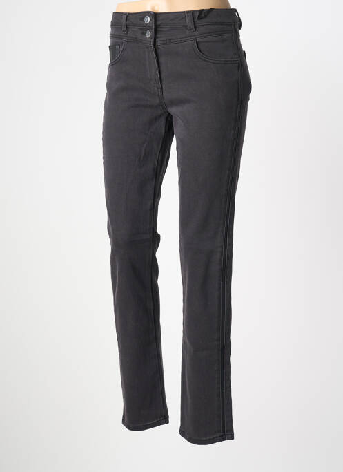 Jeans coupe slim stretch taille normale noir JULIE GUERLANDE femme