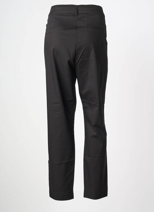 Pantalon 7/8 tissage popeline taille normale noir KAFFE femme