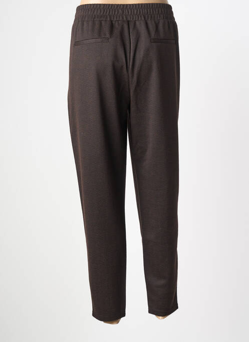 Pantalon droit stretch taille normale marron ICHI femme