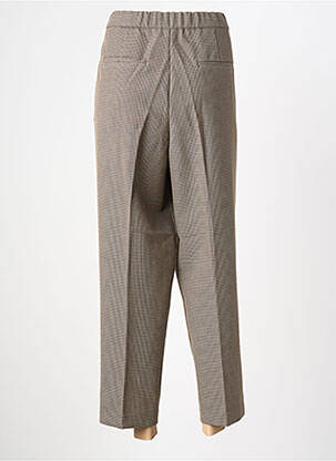 Pantalon 7/8 taille à pinces taille normale beige KAFFE femme