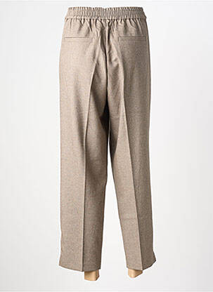 Pantalon 7/8 taille élastique taille normale beige KAFFE femme