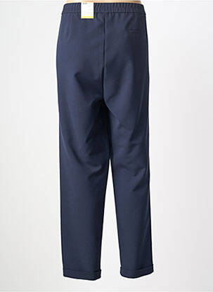 Pantalon droit tissage crêpe taille normale bleu FRANK WALDER femme