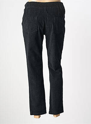 Pantalon droit stretch taille normale noir MADE IN ITALY femme
