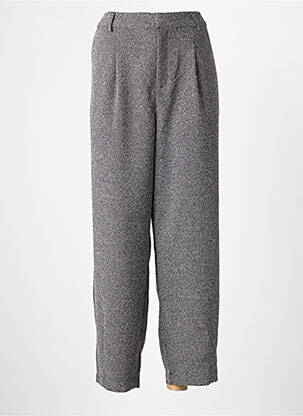 Pantalon 7/8 taille haute taille haute gris KAFFE femme