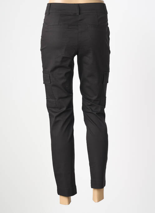 Pantalon 7/8 tissage popeline taille normale noir KAFFE femme