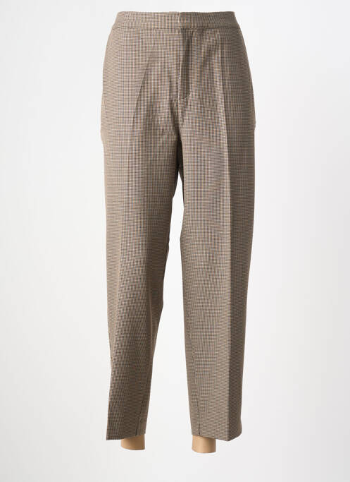 Pantalon 7/8 taille à pinces taille normale beige KAFFE femme