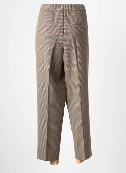 Pantalon 7/8 taille à pinces taille normale beige KAFFE femme