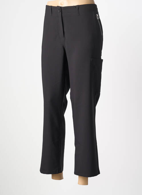 Pantalon 7/8 fermeture zippée sous rabat boutonné taille normale noir BETTY BARCLAY femme