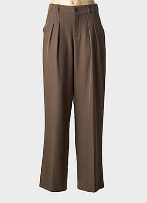 Pantalon chino tissage popeline taille normale marron JUS DE POM femme