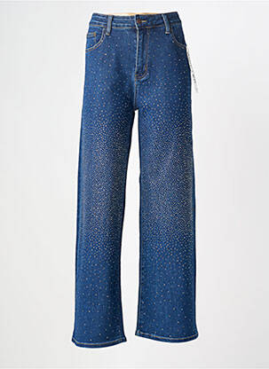 Jeans coupe large tissage brut taille normale bleu B.S JEANS femme