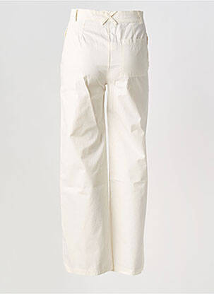 Pantalon droit tissage popeline taille normale beige JOHANNA PARIS femme