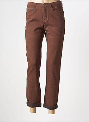 Jeans coupe slim stretch taille normale marron I.QUING femme
