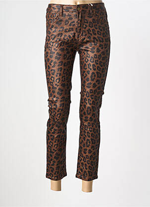 Pantalon 7/8 stretch taille normale marron MAISON ONADO femme
