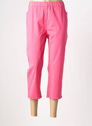 Pantacourt stretch taille normale rose FRANCE RIVOIRE femme