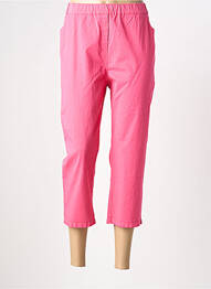 Pantacourt stretch taille normale rose FRANCE RIVOIRE femme