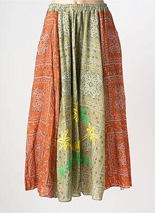 Jupe longue coupe fluide vert JOHANNA PARIS femme
