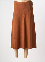 Jupe longue coupe fluide marron PIMENT ROUGE femme