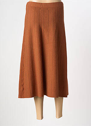 Jupe longue coupe fluide marron PIMENT ROUGE femme