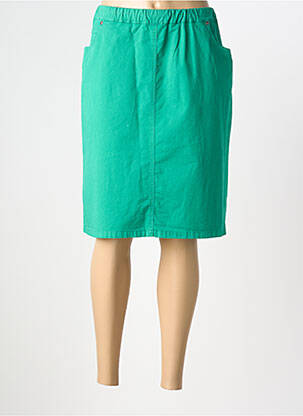 Jupe mi-longue stretch vert FRANCE RIVOIRE femme
