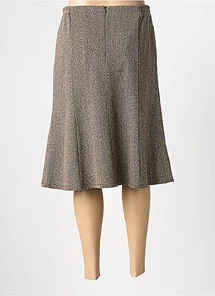 Jupe mi-longue taille normale marron FRANCE RIVOIRE femme