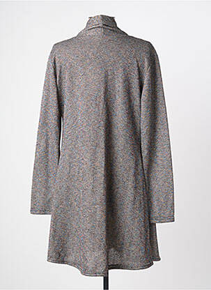 Gilet manches longues col châle gris JOY'S PARIS femme