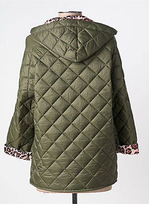 Doudoune poches a capuche vert COULEURS DU TEMPS femme