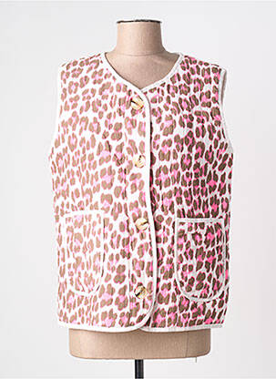 Veste casual col rond rose SYBELLA femme