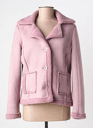 Veste casual col tailleur rose FRANCE RIVOIRE femme