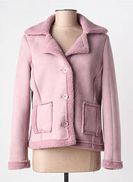 Veste casual col tailleur rose FRANCE RIVOIRE femme