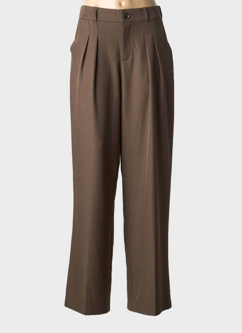 Pantalon chino tissage popeline taille normale marron JUS DE POM femme