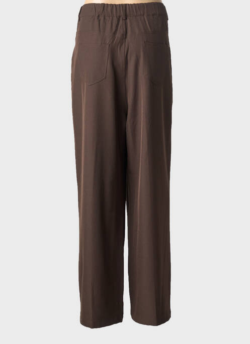 Pantalon droit tissage popeline taille normale marron JUS DE POM femme