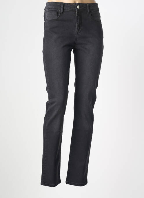 Jeans coupe slim tissage brut taille normale gris GUY DUBOUIS femme