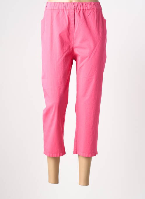 Pantacourt stretch taille normale rose FRANCE RIVOIRE femme