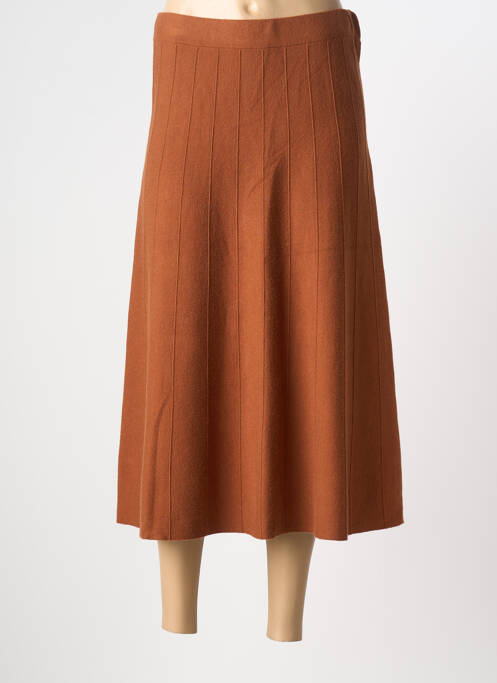 Jupe longue coupe fluide marron PIMENT ROUGE femme