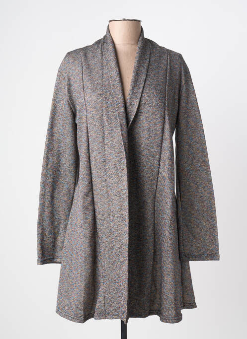 Gilet manches longues stretch gris JOY'S PARIS femme