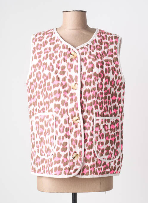 Veste casual col rond rose SYBELLA femme