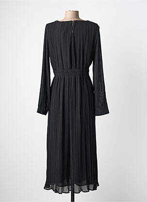 Robe longue manches longues manches longues noir SWEEWË femme