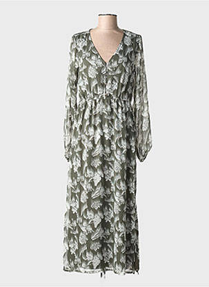 Robe longue imprimé fantaisie manches longues vert TIFFOSI femme