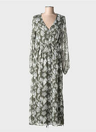 Robe longue manches longues manches longues vert TIFFOSI femme